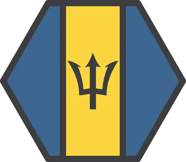 Barbados Flagge Vektorillustration — Stockvektor