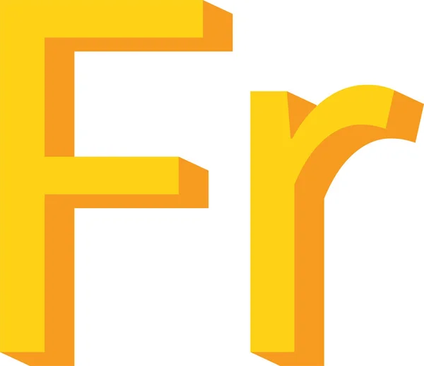 Franc Soyut Vektör Logo Şablonu — Stok Vektör