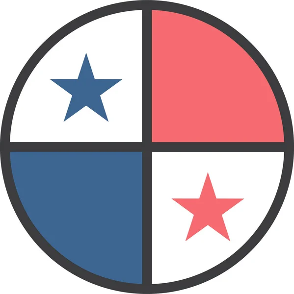 Прапор Країни Панами Векторна Ілюстрація — стоковий вектор