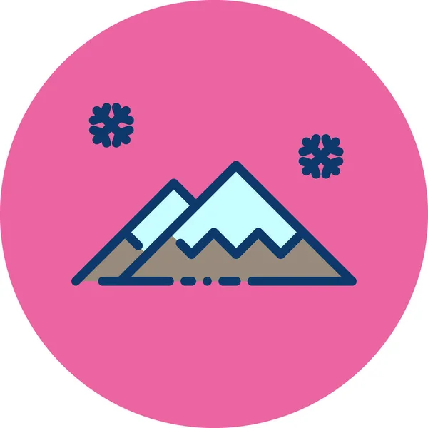 Mountain Web Icon Einfache Illustration — Stockvektor