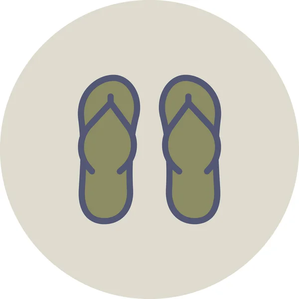 Flip Flops Icon Vector Illustration — Stock Vector