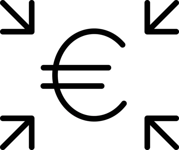 Веб Іконка Євро Векторна Ілюстрація — стоковий вектор