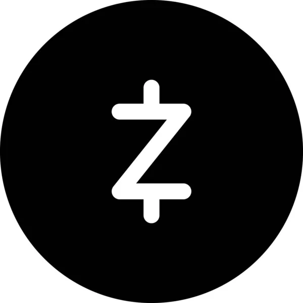 Zcash Icona Web Semplice Illustrazione — Vettoriale Stock