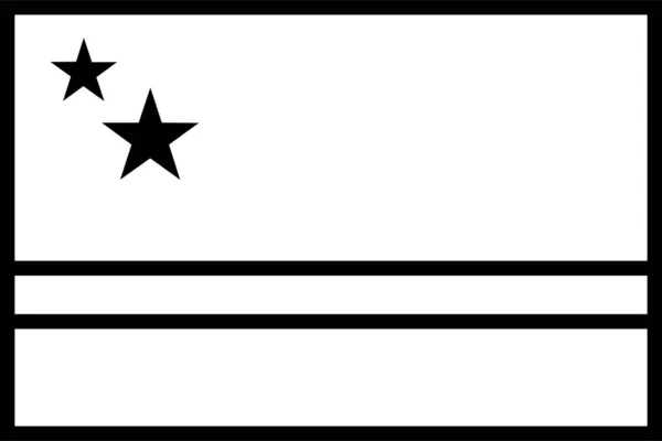Flaga Kraju Curacao Ilustracja Wektora — Wektor stockowy