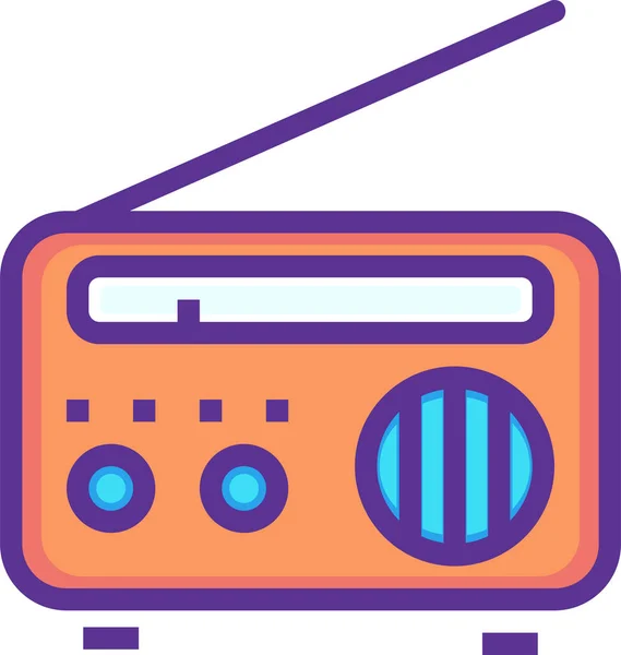 Radio Icono Web Ilustración Simple — Vector de stock