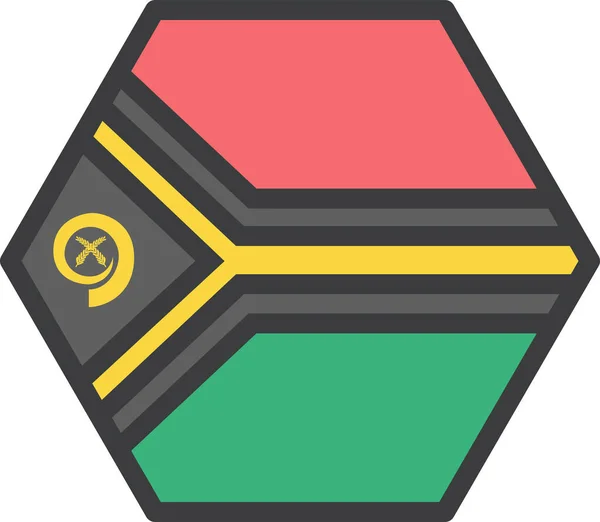 Vanuatu Country Flag Illustrazione Vettoriale — Vettoriale Stock