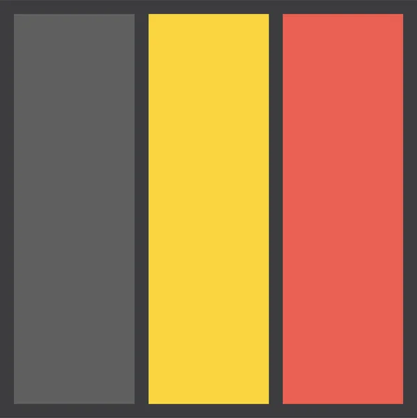 Flaga Kraju Belgijskiego Ilustracja Wektora — Wektor stockowy