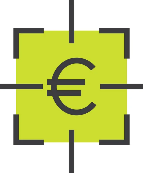 Euro Web Icoon Vector Illustratie — Stockvector