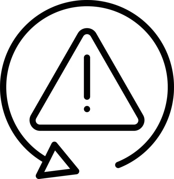 Icono Advertencia Vector Símbolo — Vector de stock