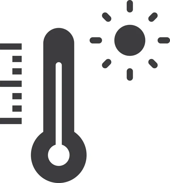 Thermometer Web Icoon Eenvoudig Ontwerp — Stockvector