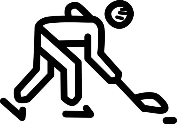 Ijshockey Web Icoon Eenvoudige Vector Illustratie — Stockvector