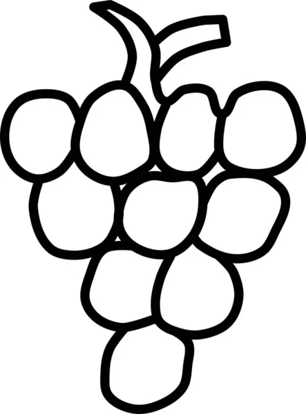Druiven Web Icoon Eenvoudige Illustratie — Stockvector