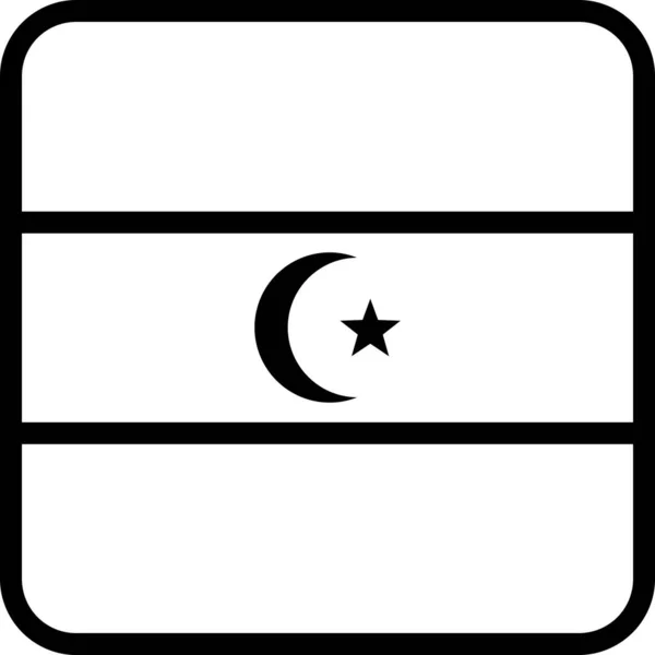 Libysche Flagge Vektorillustration — Stockvektor