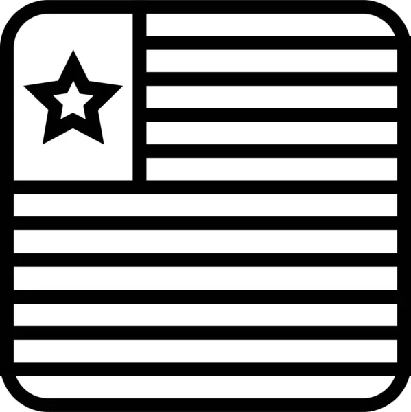 Liberia Country Flag Vektorová Ilustrace — Stockový vektor