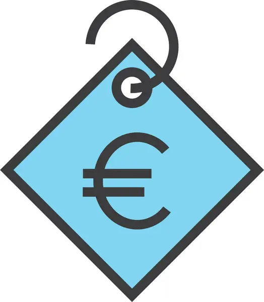 Euro Web Icoon Vector Illustratie — Stockvector