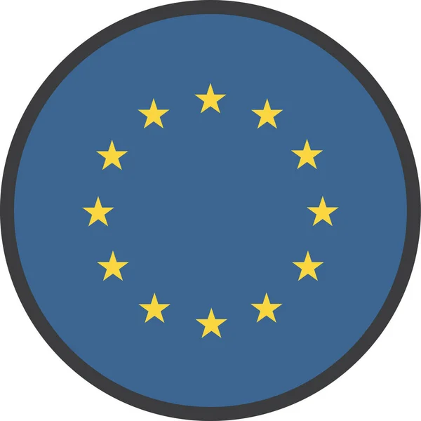 Bandera Del País Unión Europea Ilustración Vectorial — Vector de stock