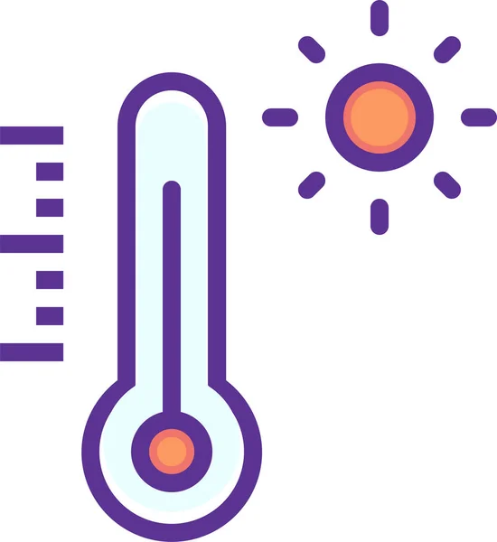 Thermometer Web Icoon Eenvoudig Ontwerp — Stockvector