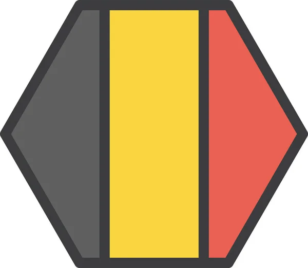 Flaga Kraju Belgijskiego Ilustracja Wektora — Wektor stockowy