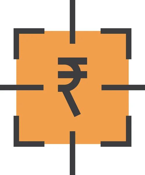 Rupie Valuta Web Icon Semplice Illustrazione Vettoriale — Vettoriale Stock