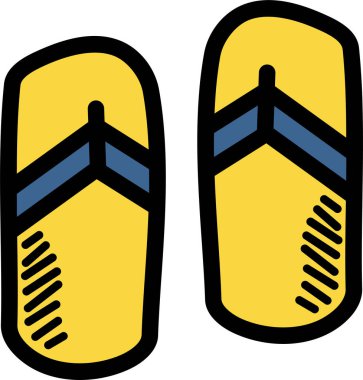 flip flops simge vektör illüstrasyonu 