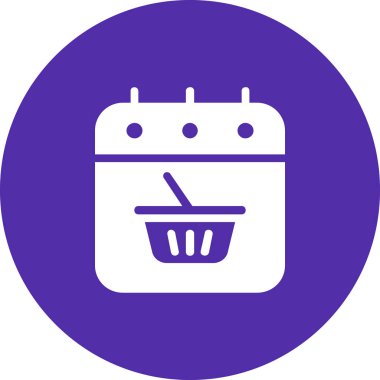 Alışveriş sepeti simgesi, vektör illüstrasyonu 