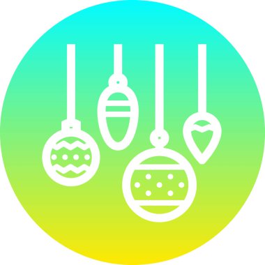 Noel topu ikonu vektör illüstrasyonu