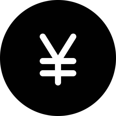 yen para birimi web simgesi, basit vektör illüstrasyonu 