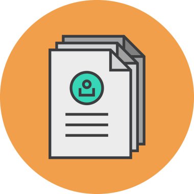 Bir belge dosya simgesinin vektör illüstrasyonu 