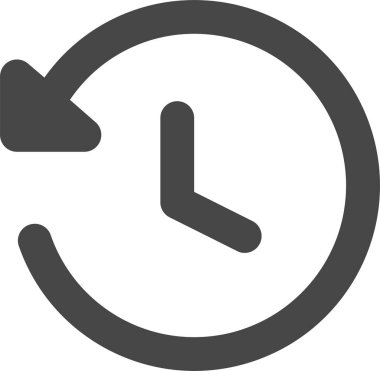 Zaman doldu. Web simgesi basit illüstrasyon