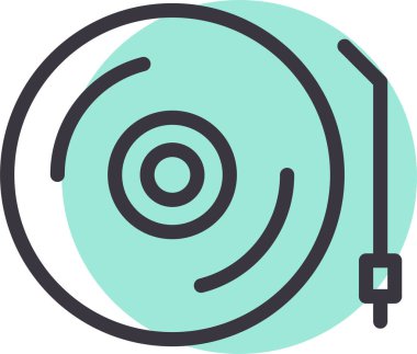 Müzik. Web simgesi basit illüstrasyon