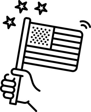 Bayrak simgesinin vektör illüstrasyonu