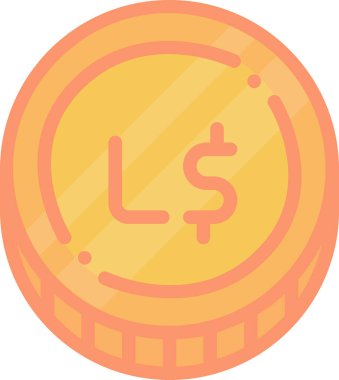 Dolar. Web simgesi vektör illüstrasyonu