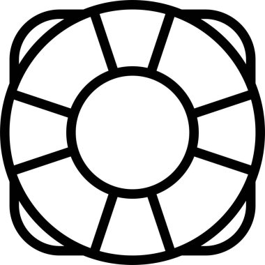 yaşam şamandırası web simgesi, basit vektör illüstrasyonu