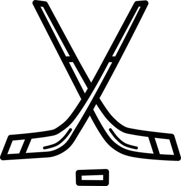 buz hokeyi web simgesi, basit vektör illüstrasyonu