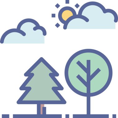 Ağaç. Web simgesi basit illüstrasyon