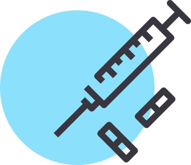 Şırınga. Web simgesi basit tasarım