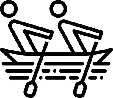 Kürek çekmek. Web simgesi basit illüstrasyon