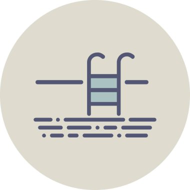 Yüzmek. Web simgesi basit illüstrasyon