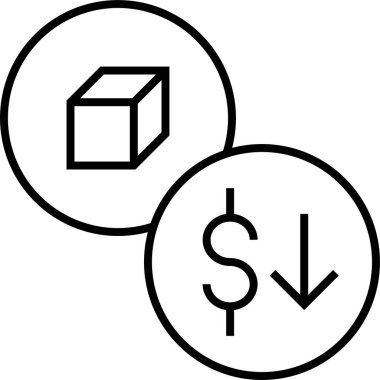 Para için. Web simgesi basit illüstrasyon