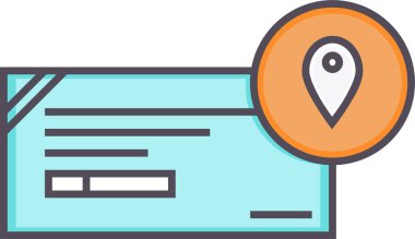 gps. Web simgesi basit illüstrasyon