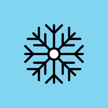 Kar tanesi. Web simgesi basit illüstrasyon 