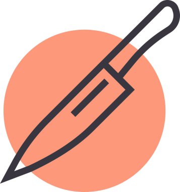 bıçak ağ simgesi, basit vektör illüstrasyonu 