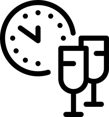 - Şampanya. Web simgesi basit illüstrasyon