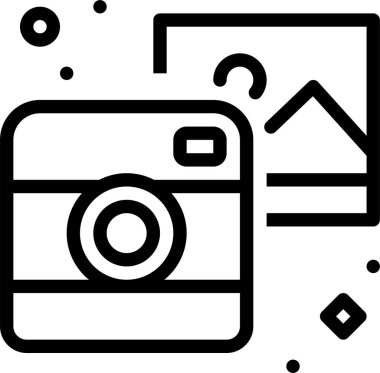 Kamera. Web simgesi basit illüstrasyon