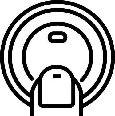 Bir robot simgesinin vektör illüstrasyonu