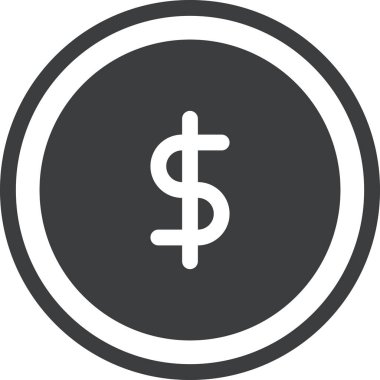 Dolar. Web simgesi basit tasarım