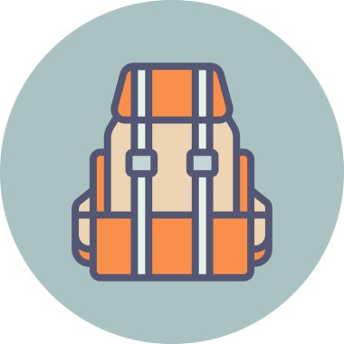 sırt çantası web simgesi basit illüstrasyon