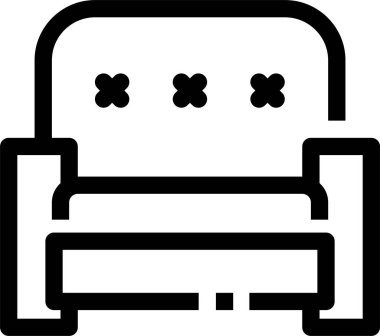 Kanepe. Web simgesi basit illüstrasyon