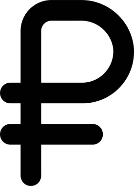 ruble. Web simgesi vektör illüstrasyonu