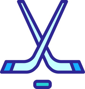 buz hokeyi web simgesi, basit vektör illüstrasyonu